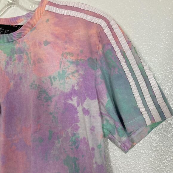 Adidas Pharrell Williams Shirt Mens Small Tie Dye Pastel HU Holi 3-Stripes Globe - Picture 5 of 13